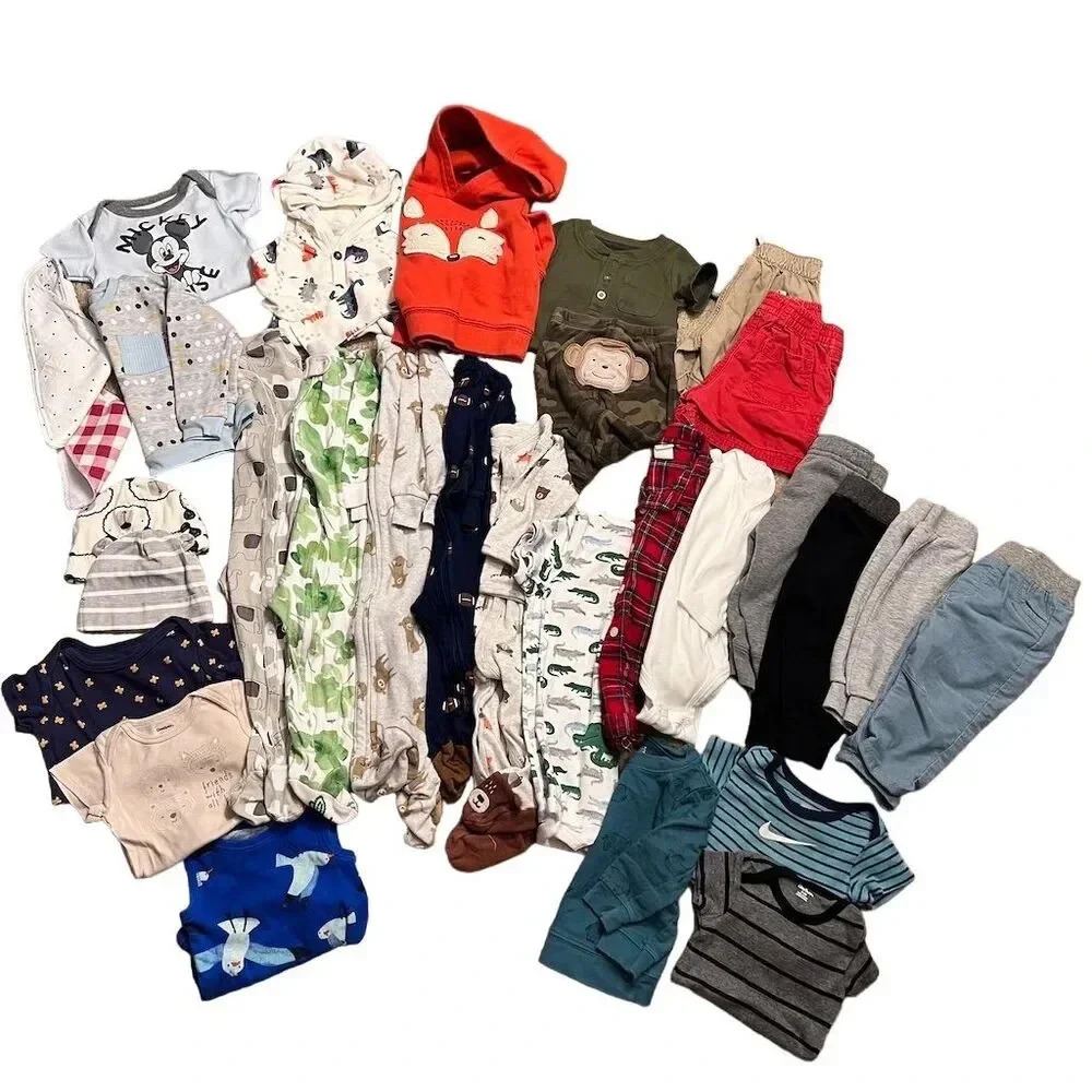 Boys' 30-Piece Fall/Winter Clothing Bundle 0-9 Mo Multicolor‎ Set
